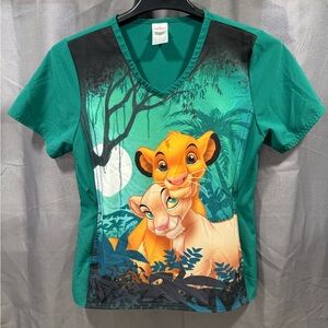 Disney The Lion King Simba & Nala Scrub Top